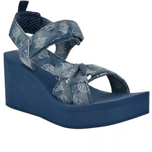 GUESS BRAND NEW Women's Daysa Quattro-G Strappy Eva Wedge Sandals